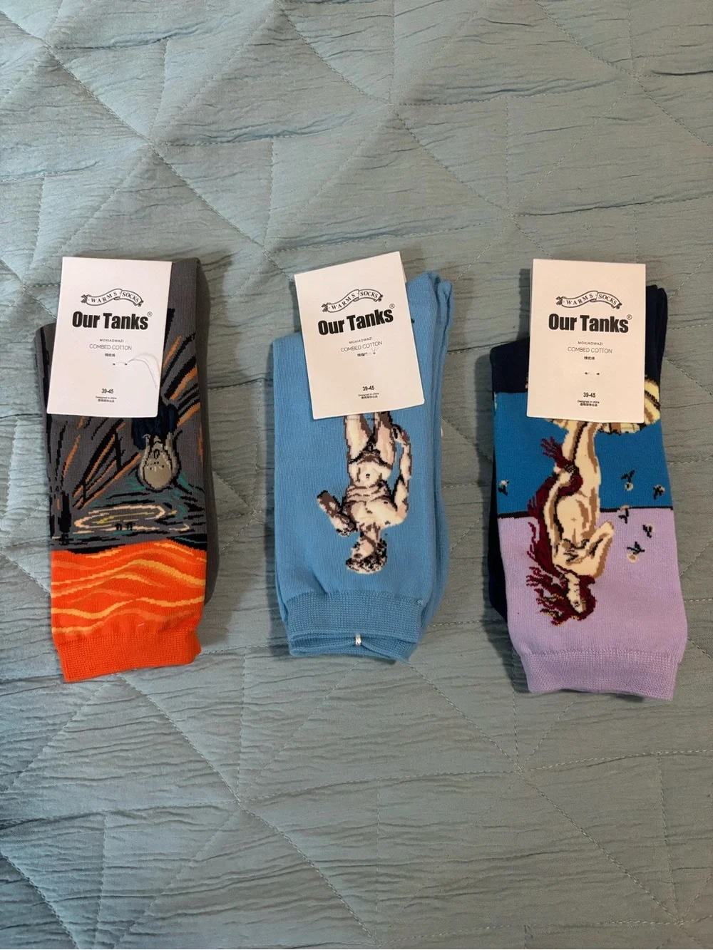 NWT Our Tanks Set of Three Combed Cotton Socks